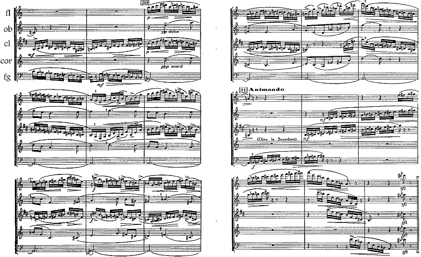 E. Bozza – Variations sur un thème libre, op. 42, Wariacja 5., t. 10-27